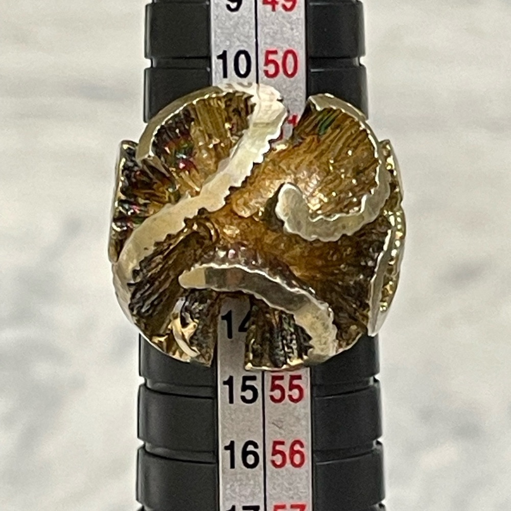 Heavy Sterling Silver Sculptural Statement Ring Size 6.5 Brutalist Modern gold P - Picture 11 of 13